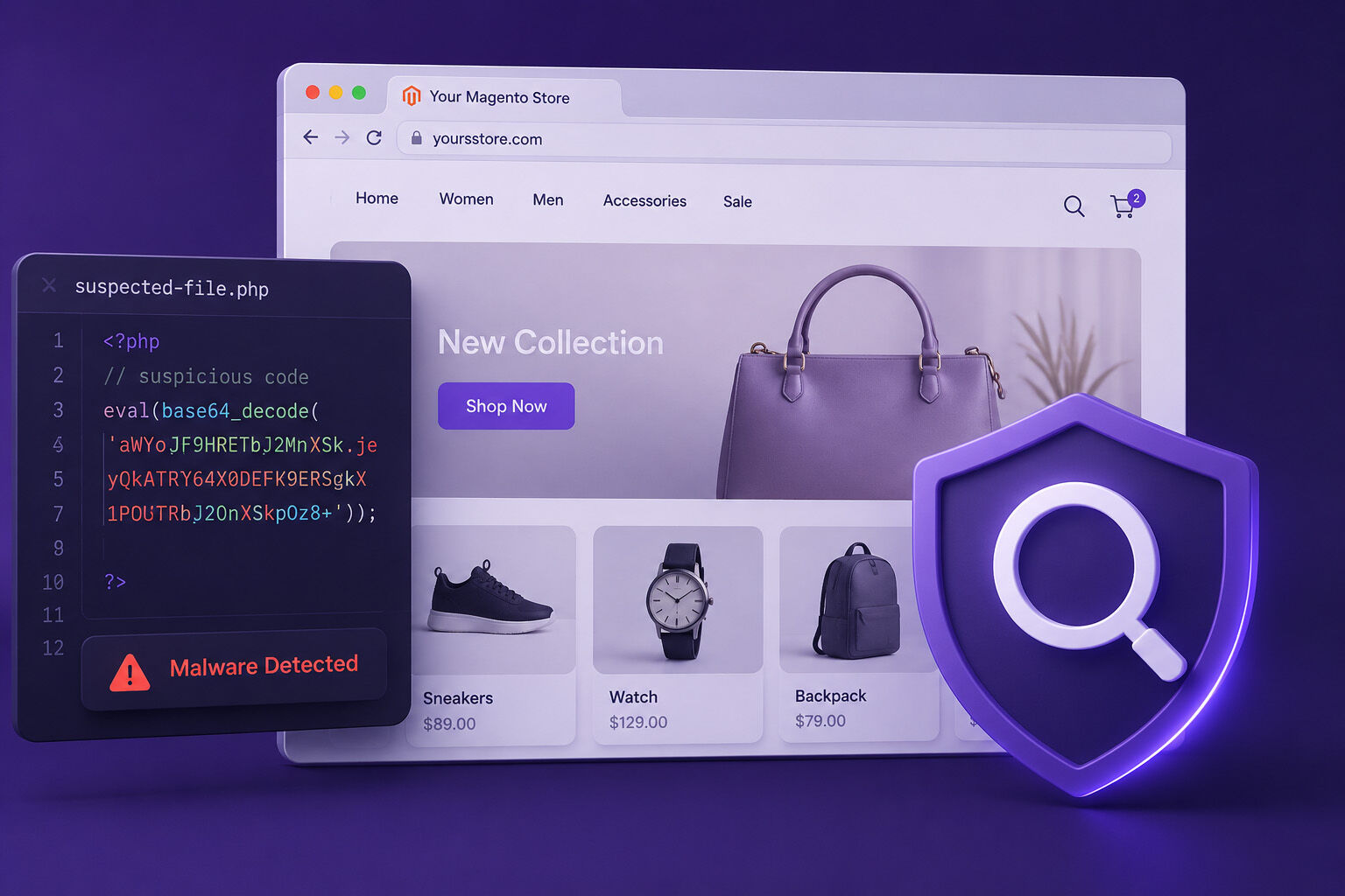 WhizzyScan malware and vulnerability scanner for Magento stores